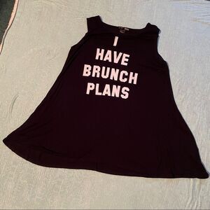Sleeveless Tank or Swim cover-up “I Have Brunch Plans” Rebel Sugar Vintage